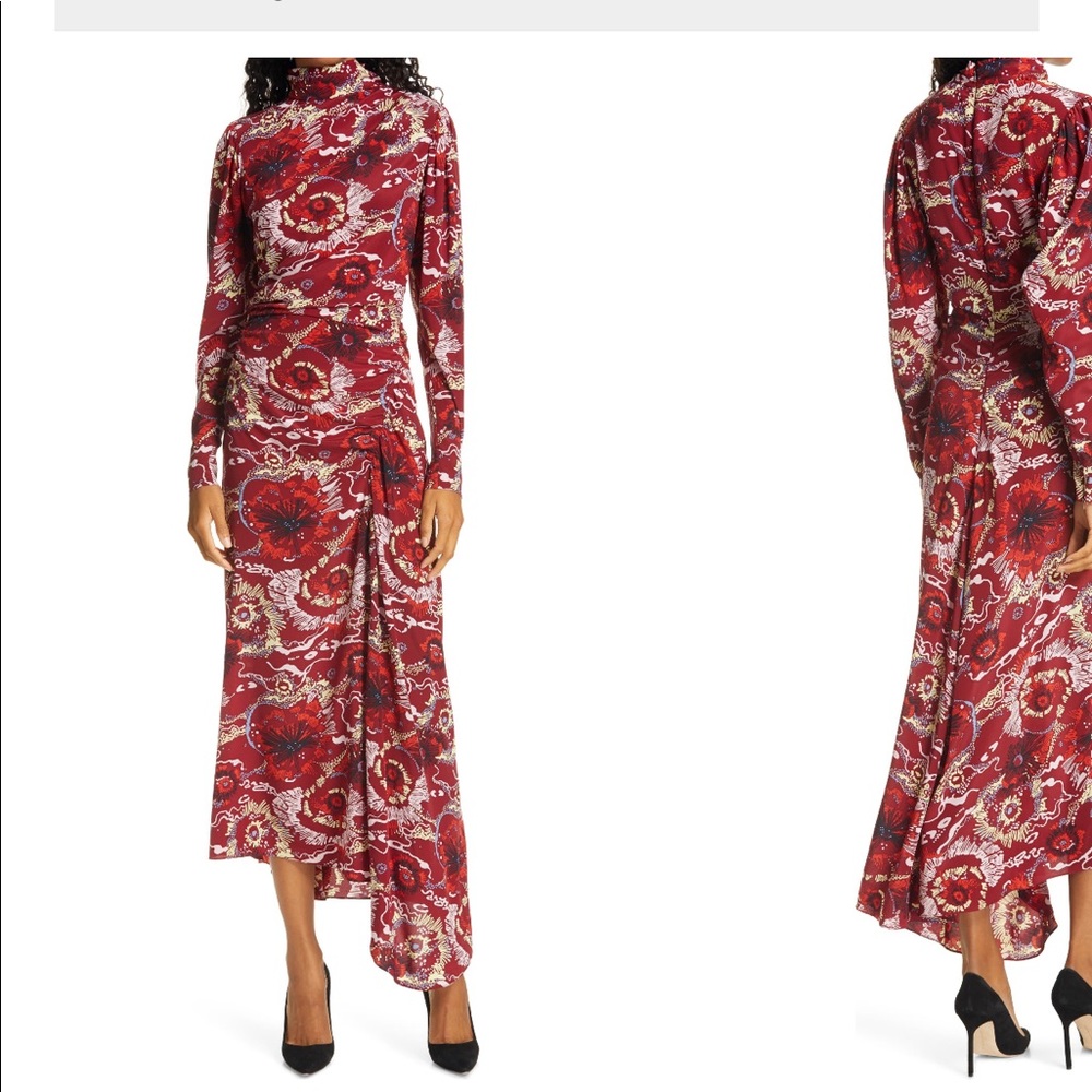 Alc asymmetrical midi dress